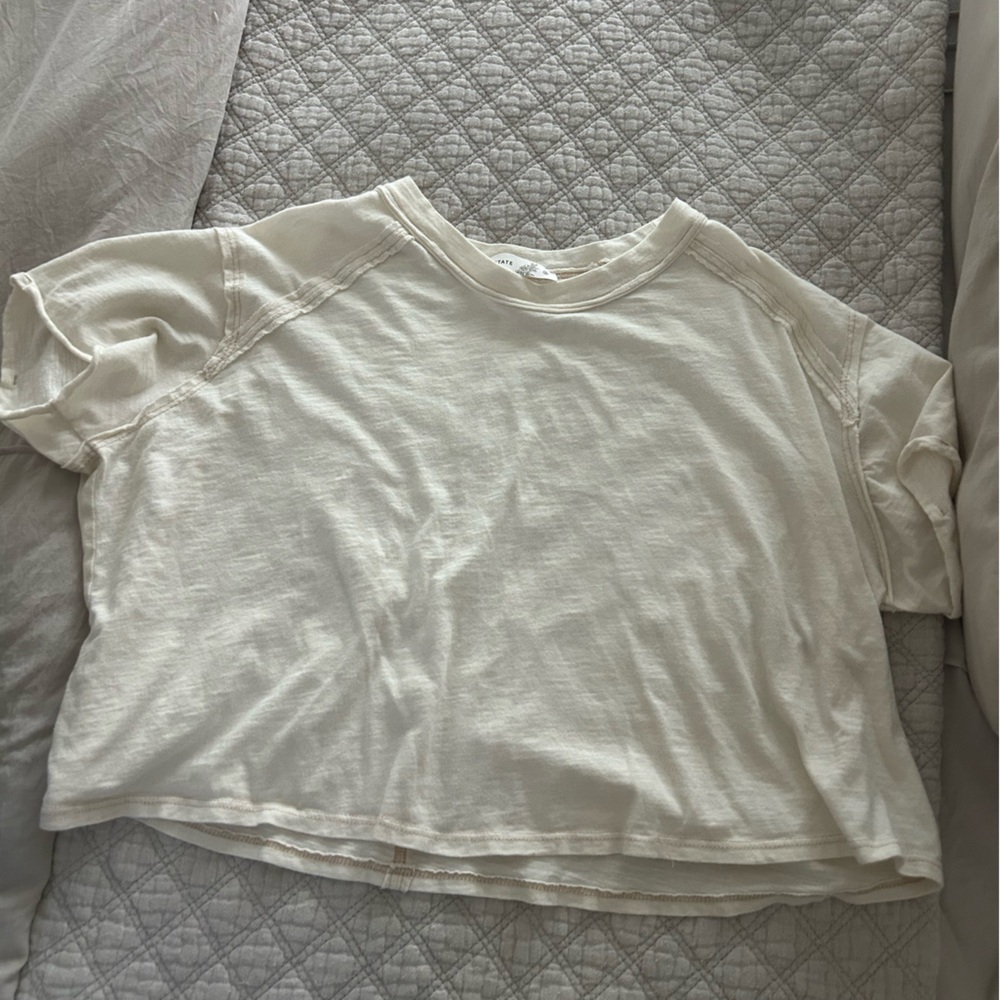 Altar'd State Cream Short Sleeve Tee